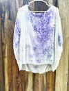 Flower Dye Chiffon Half Caftan- Green Rose- Regular Caftan Top