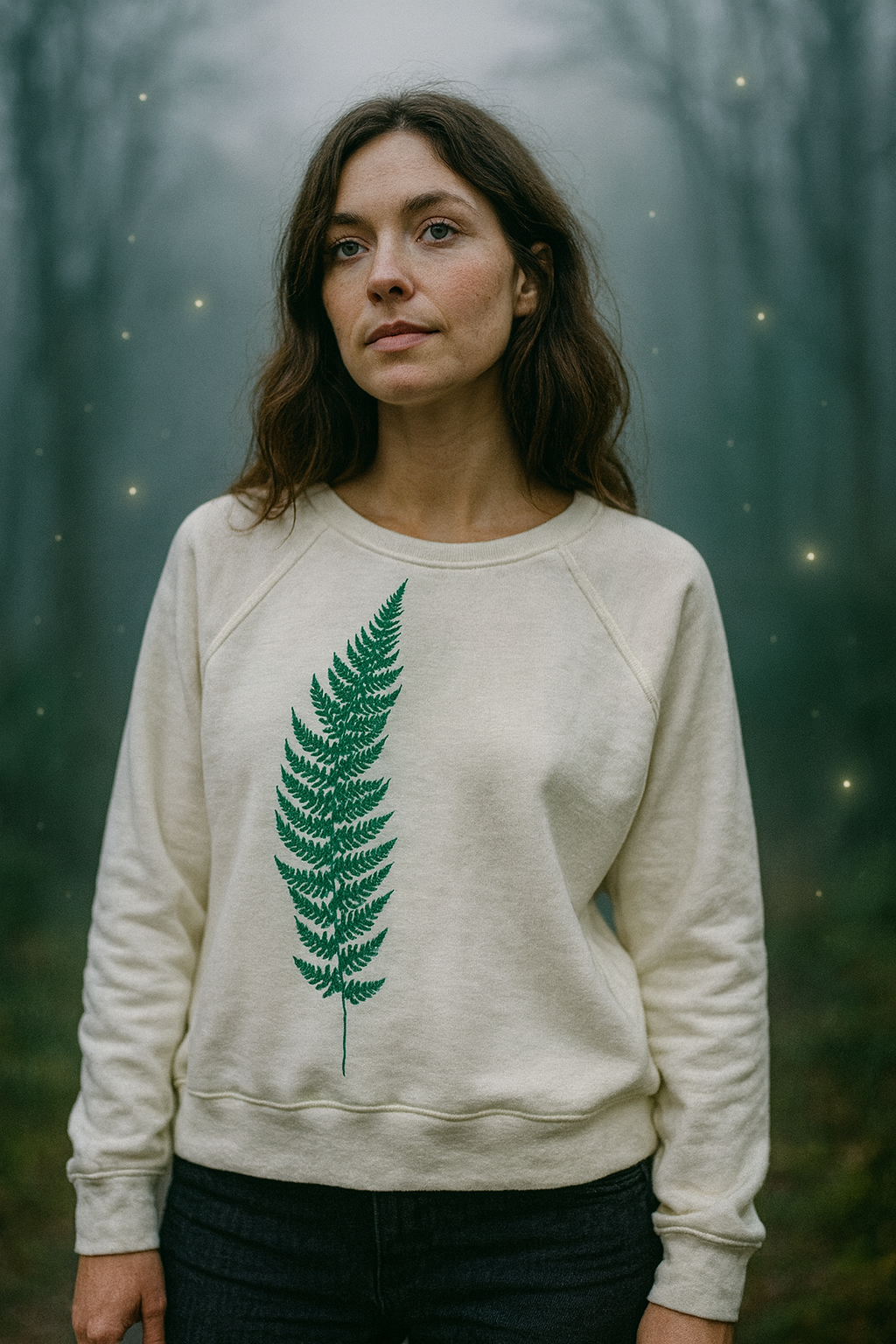 Forest Fern: Oatmeal Sweatshirt