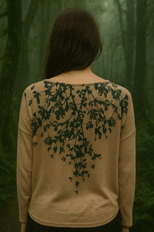 Leafy Sweater - Two Sided Print