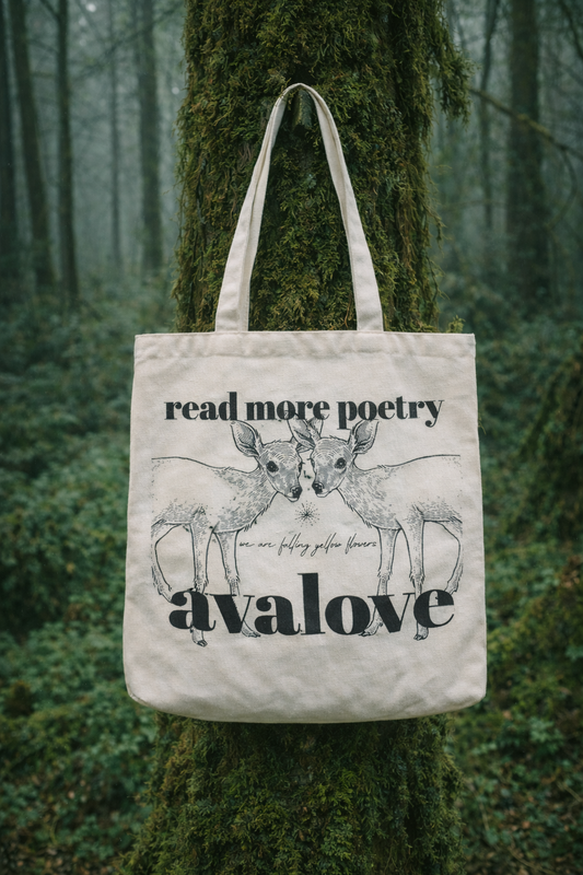 We Are Falling Yellow Flowers Lux Tote- Two Deer