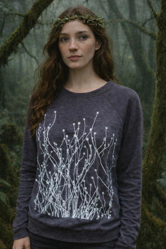 Field Two Sided Print Limited Edition : Super Lux Cozy sweatshirt: Charcoal