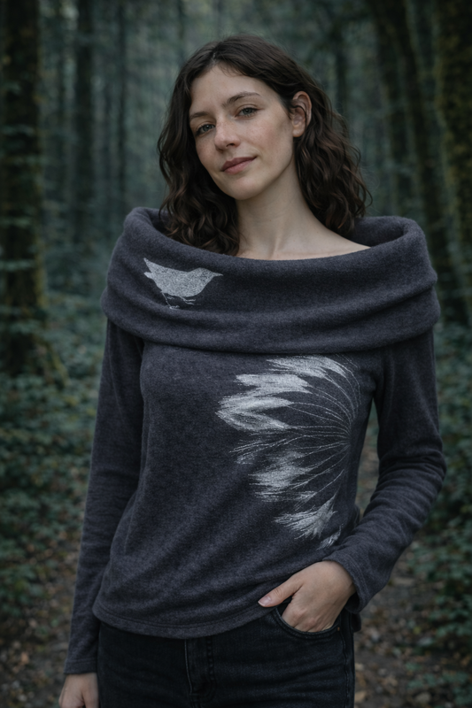 Wing Propeller Fancy Cowl Neck Sweater Limited Edition