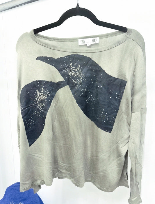 Two Blackbirds Long Sleeve-Dark Sage Mono Dye