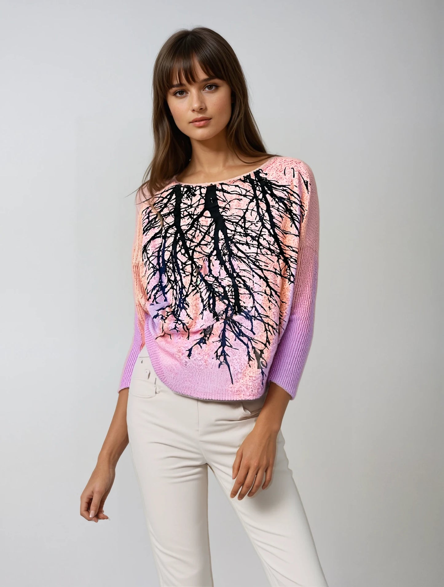 Tribe Tree Rose Quartz Sweater-ALL SIZES