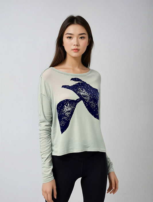 Two Blackbirds Long Sleeve-Dark Sage Mono Dye