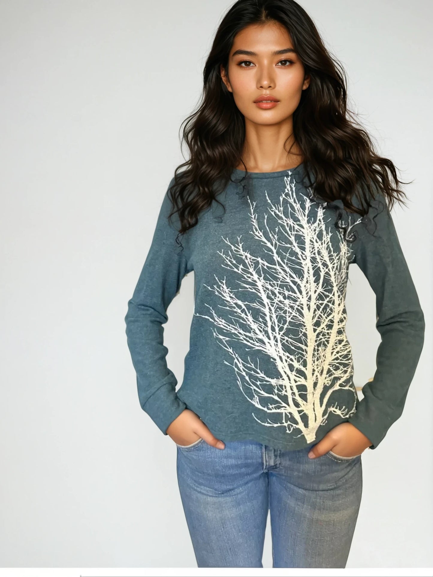 Single Tree Basic Vegan Cashmere Fleece Sweater-Lux