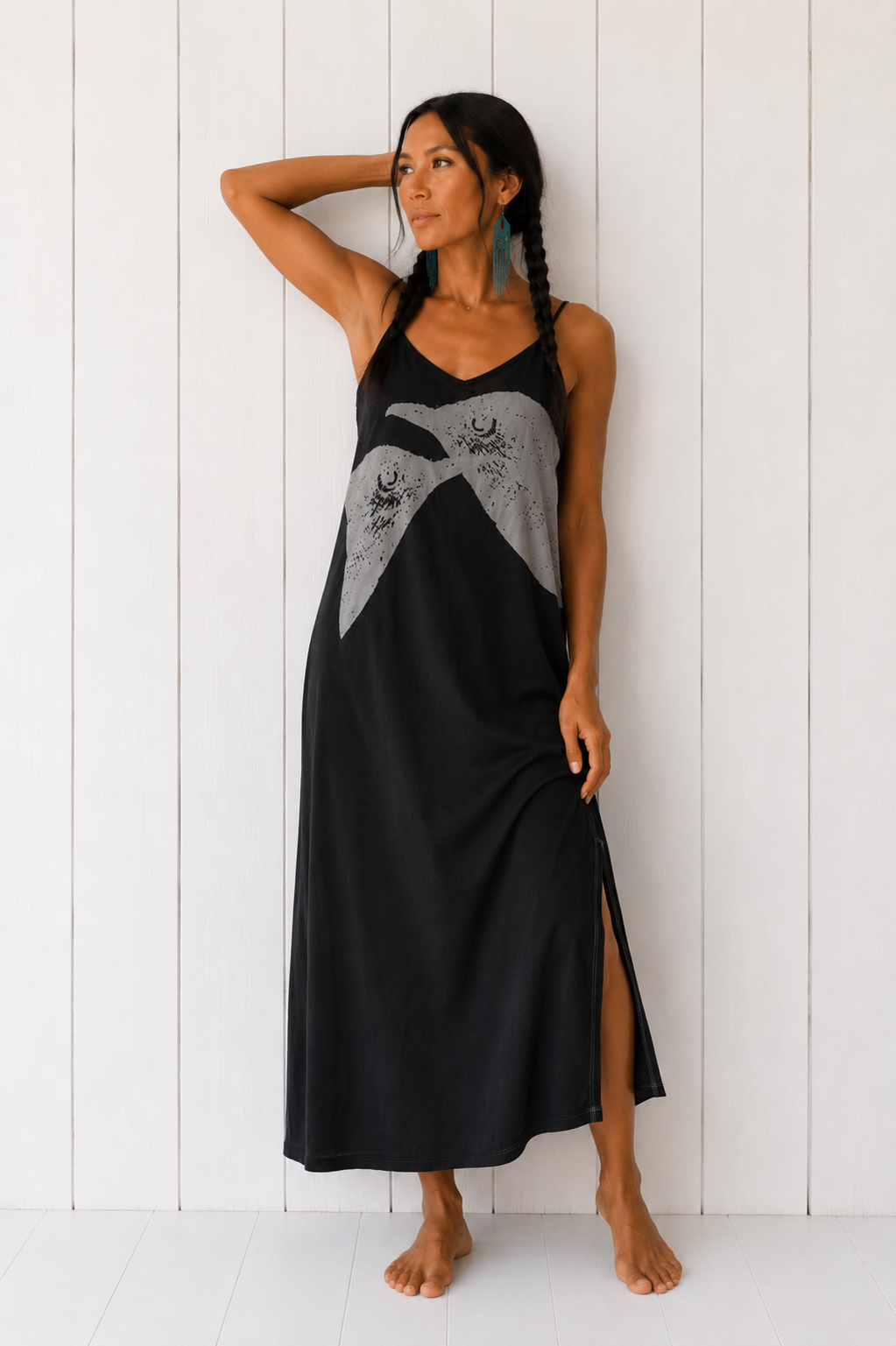 Moon Birds Pocket Tank Dress