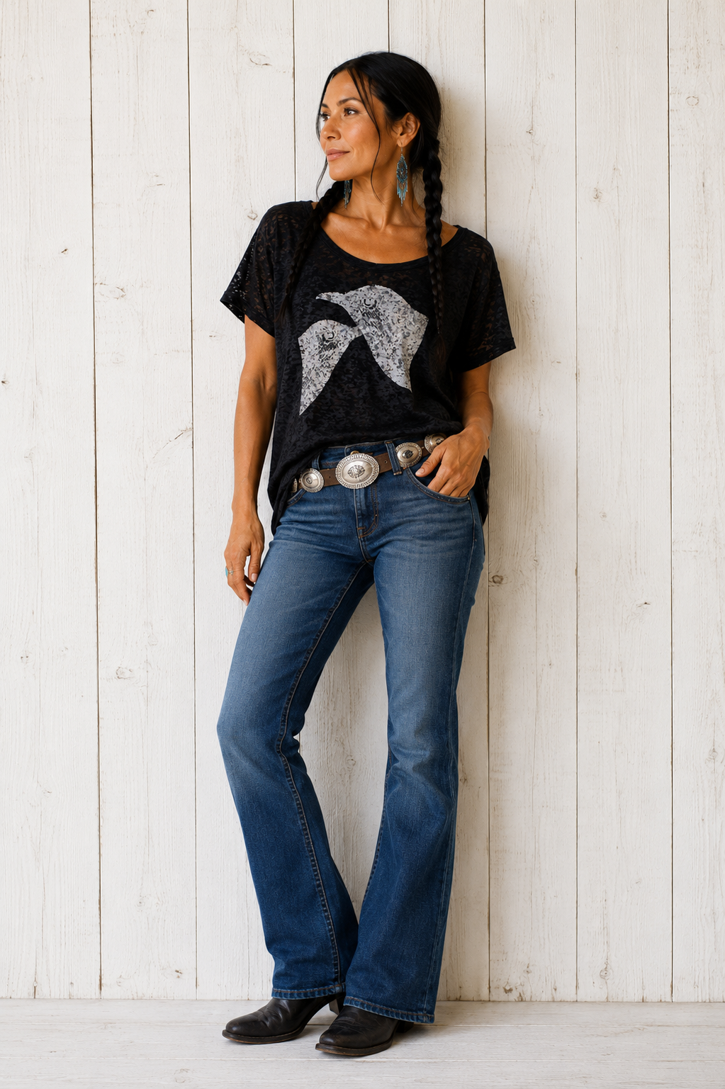 Moonbirds Burnout Tee-Black Sky