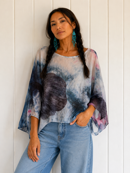 Watercolor Dye: Mini Kaftan, One of a Kind