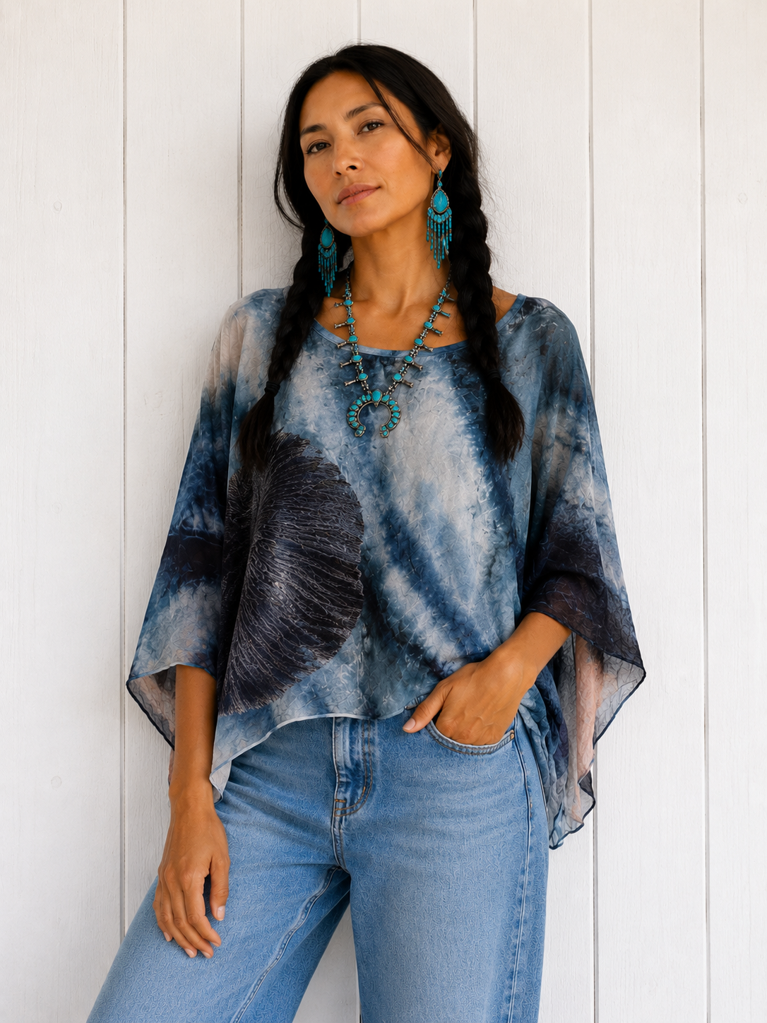 Watercolor Dye: Mini Kaftan, One of a Kind