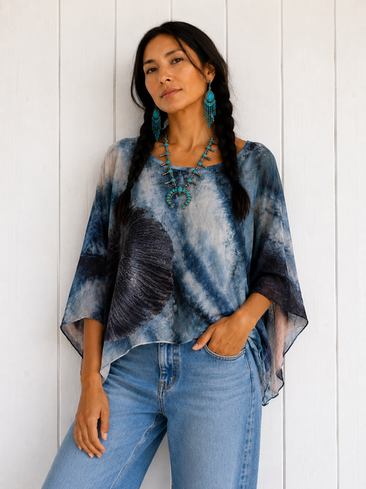 Watercolor Dye: Mini Kaftan, One of a Kind