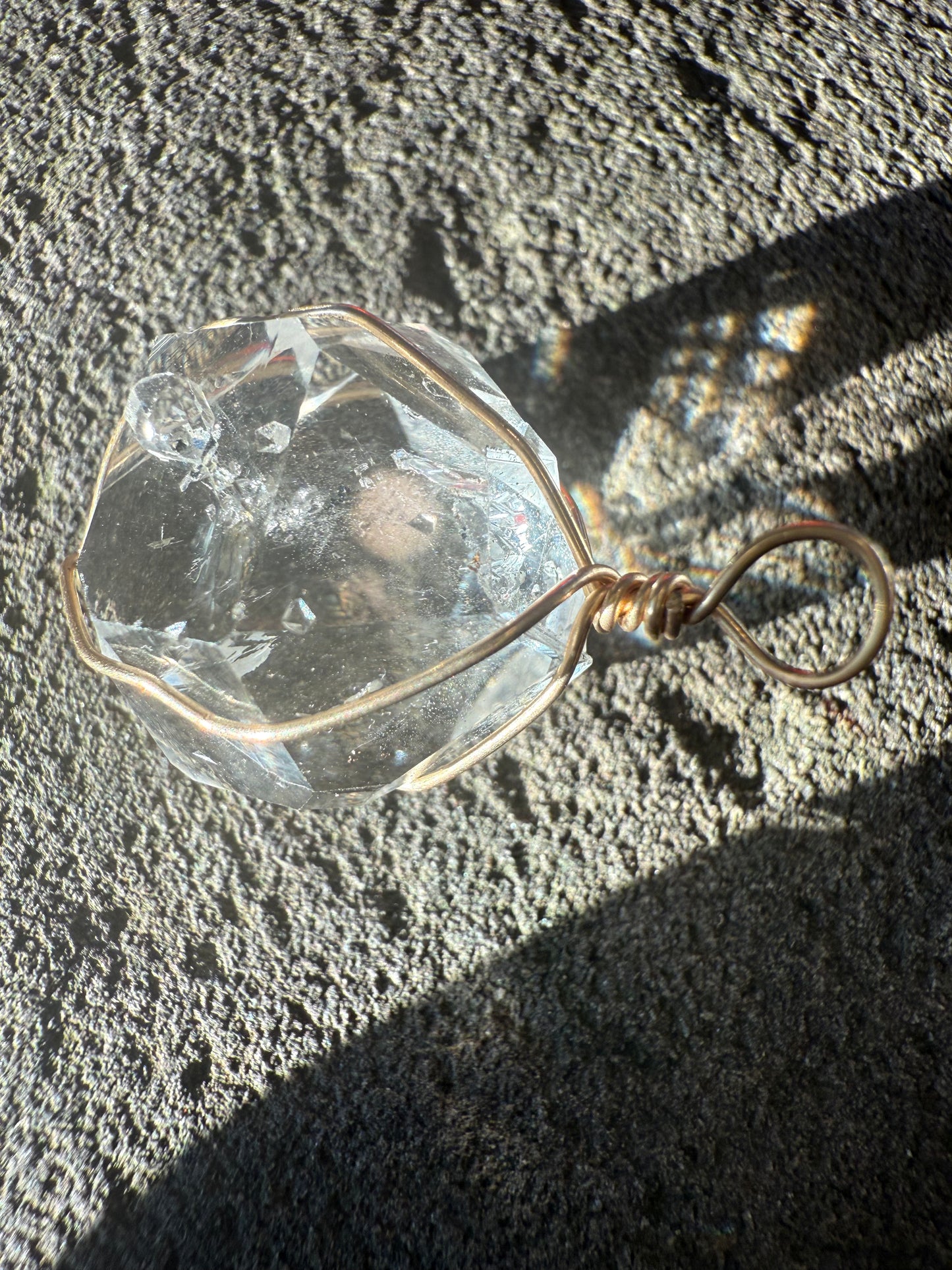 Herkimer Diamond Talisman with Dolphin companion-approx 1 inch
