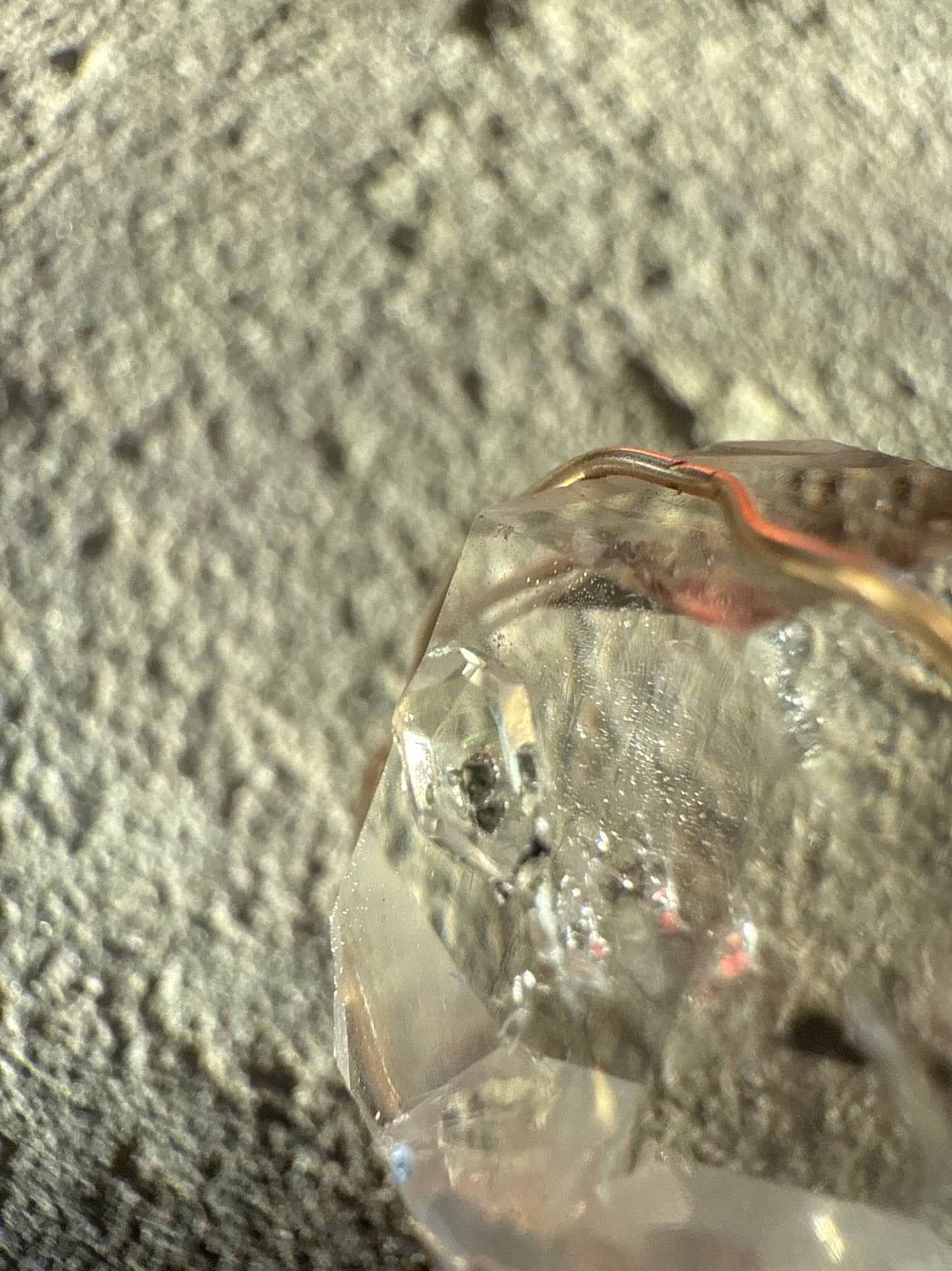 Herkimer Diamond Talisman with Dolphin companion-approx 1 inch