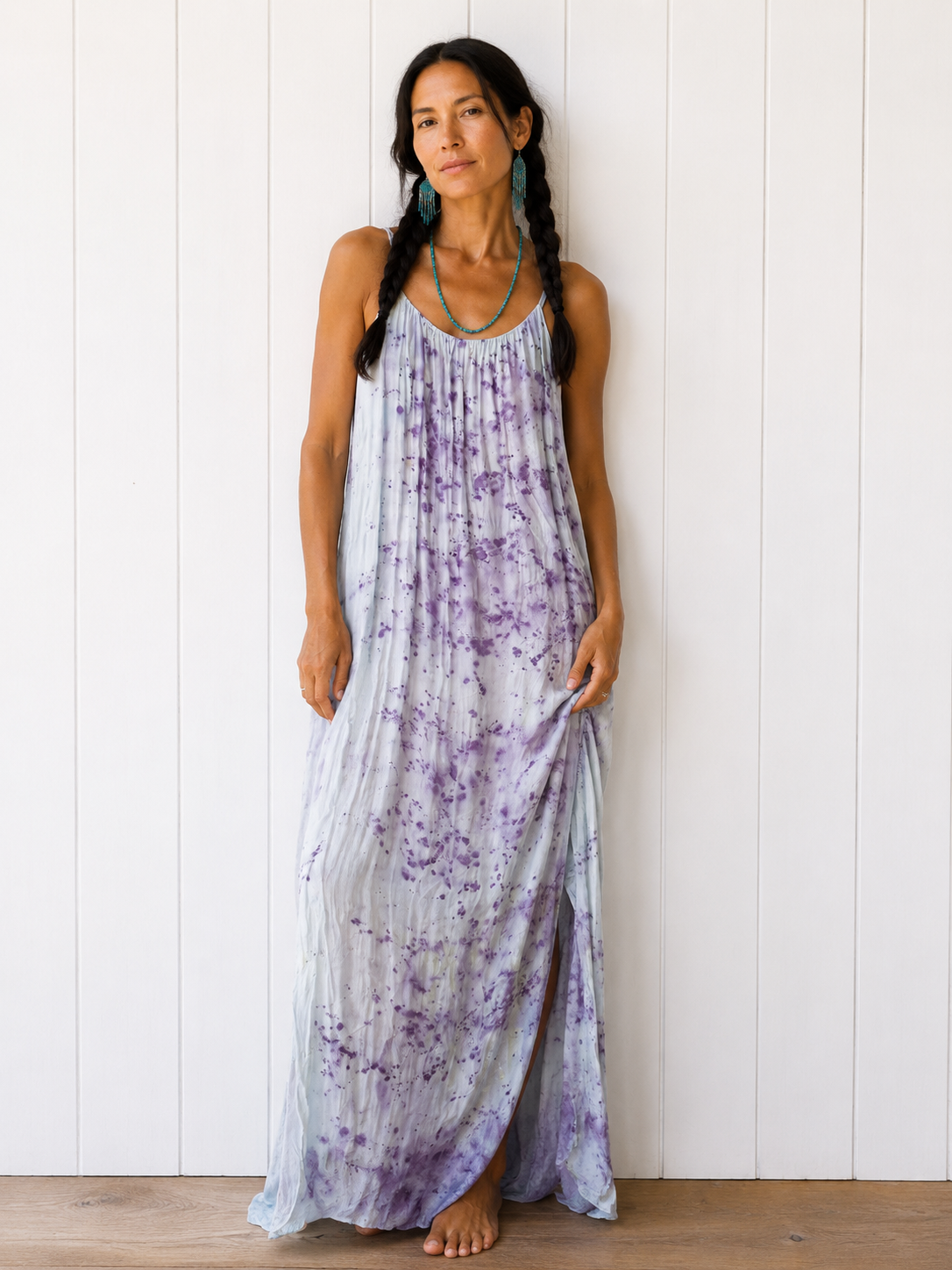 Rose Dyed: Maxi Dress-Jade and Rose