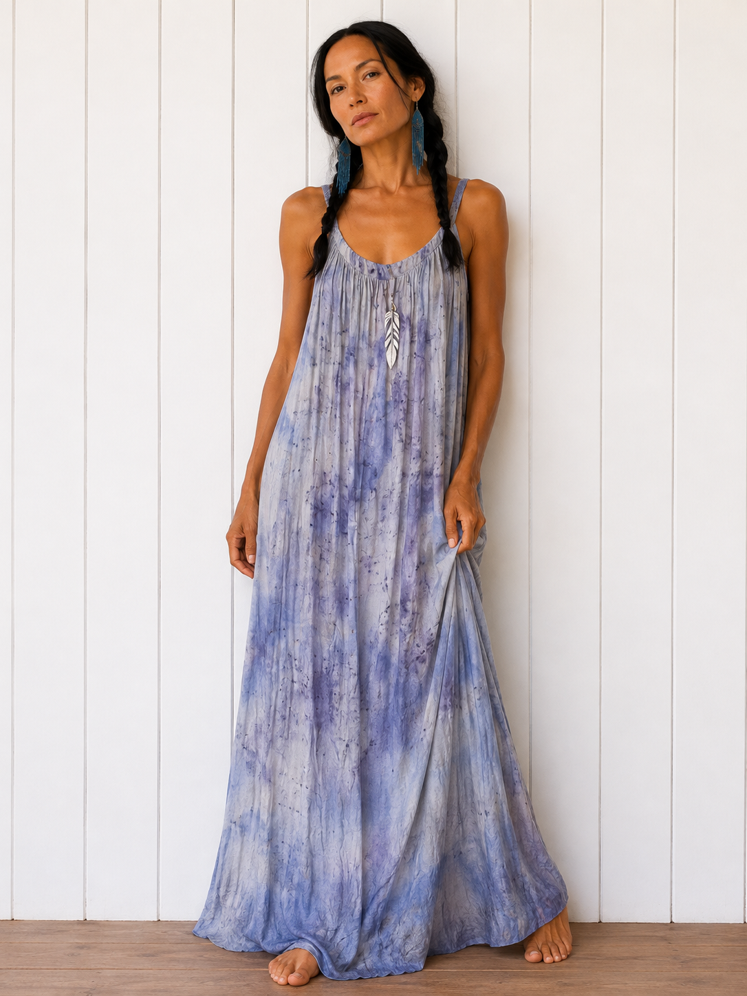 Mix Dye: Maxi Dress-Ice and Rose Sample