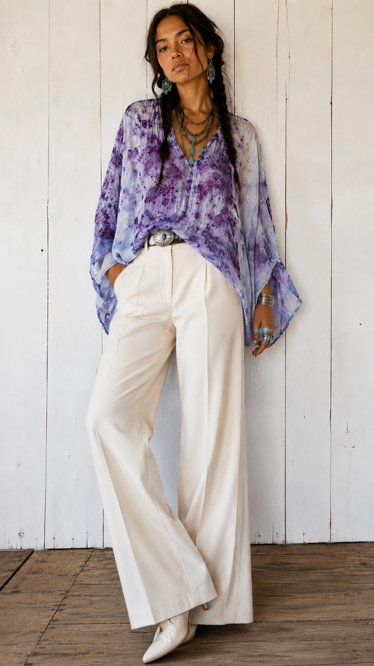 Rose Dyed: Silk Button Down: pure rose