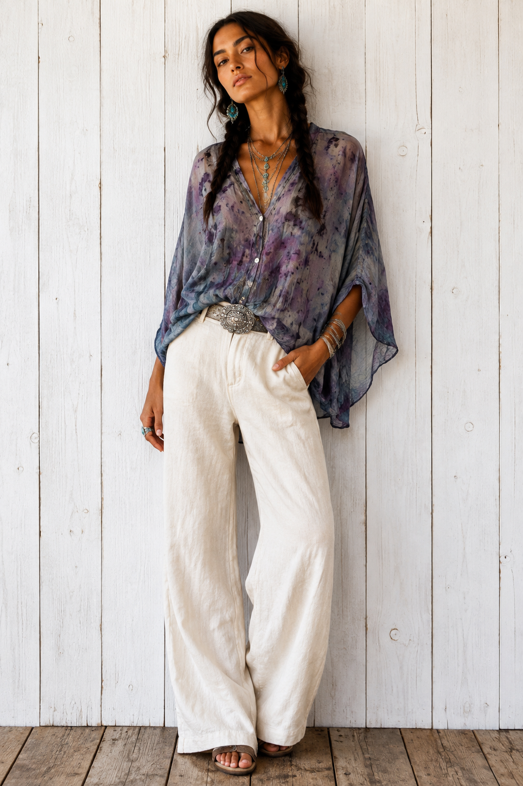 Rose Dyed: Silk Button Down: pure rose darker