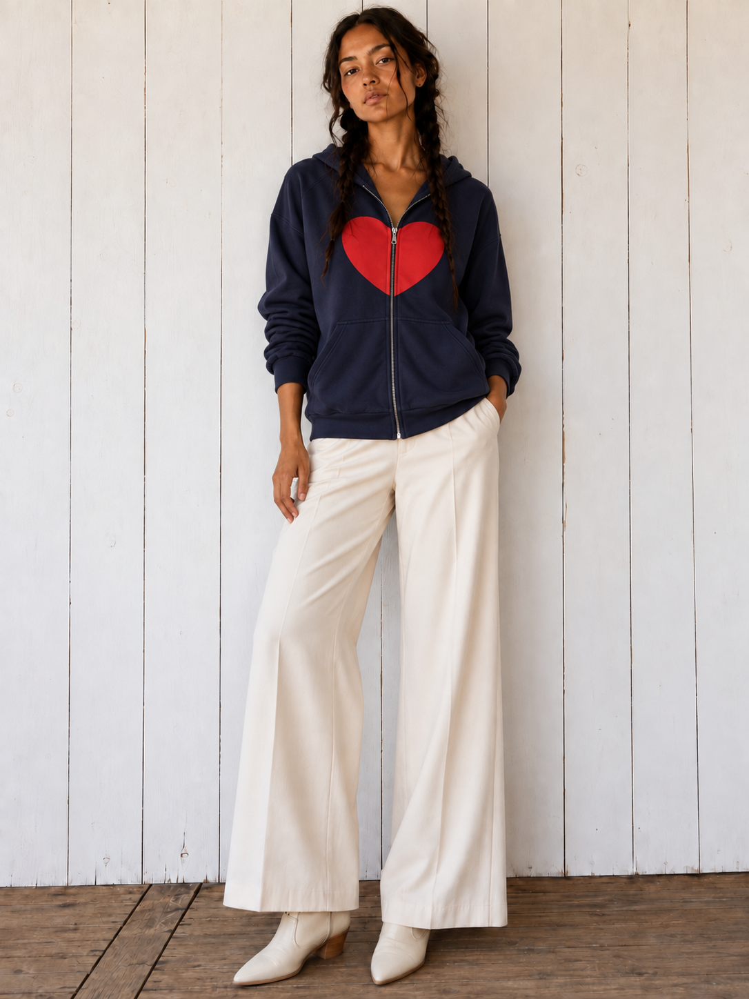 I Wear My Heart on My Sleeve Blend™ Full Zip Hooded Sweatshirt- many colors-The Store by avalove