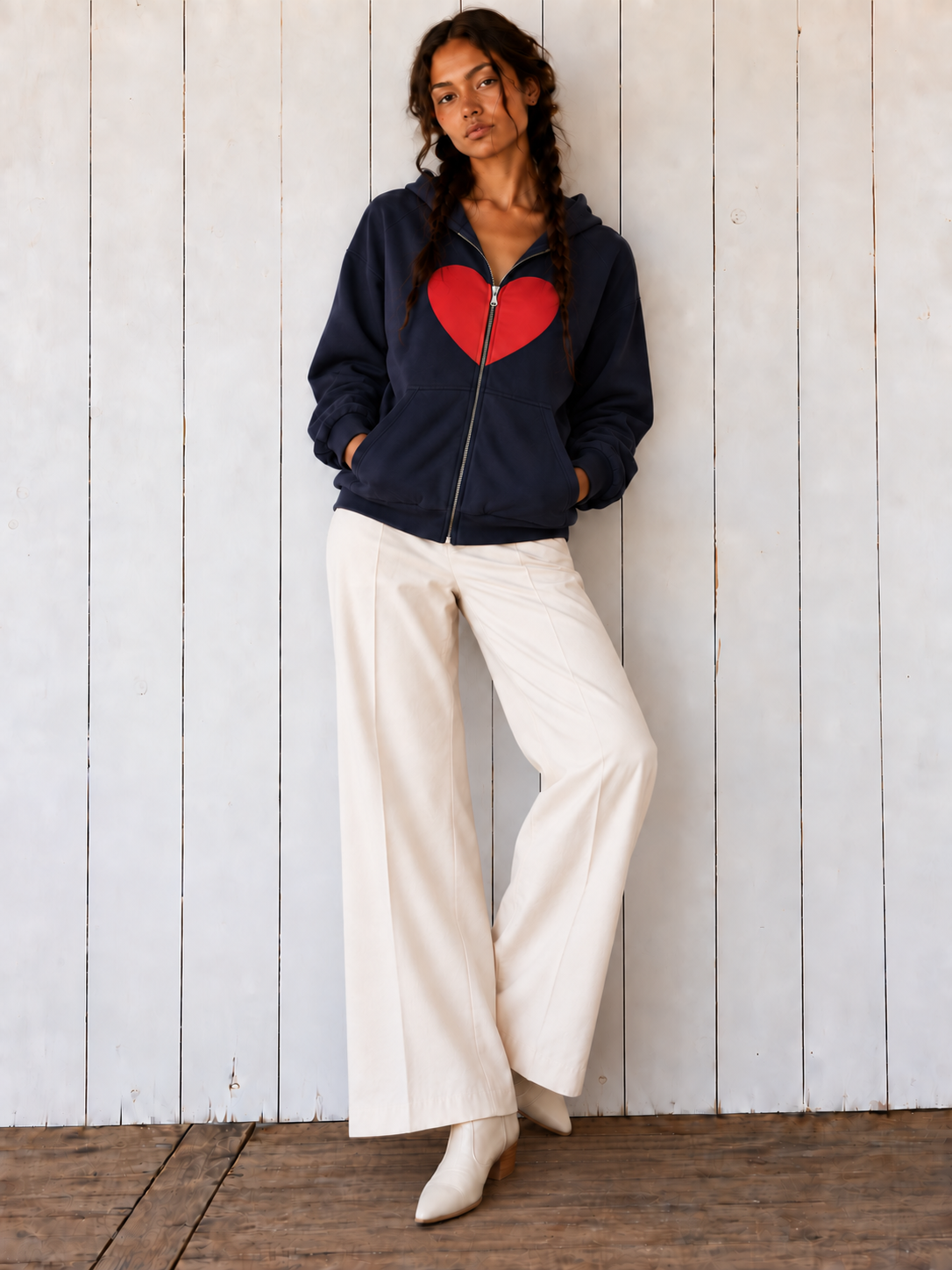 I Wear My Heart on My Sleeve Blend™ Full Zip Hooded Sweatshirt- many colors-The Store by avalove
