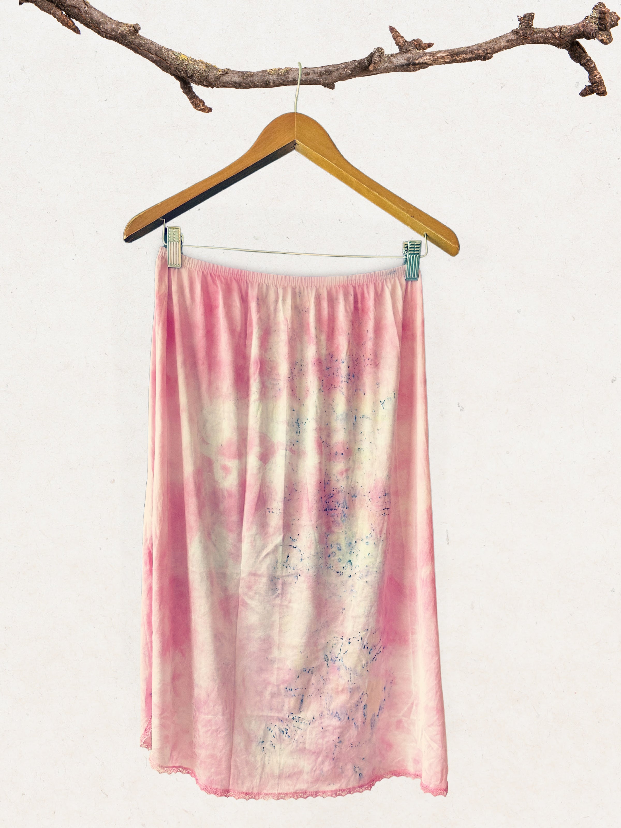 Vintage Flower Dye Skirt: Rose Petal Pink