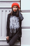 Fairytale Trees Poncho Charcoal