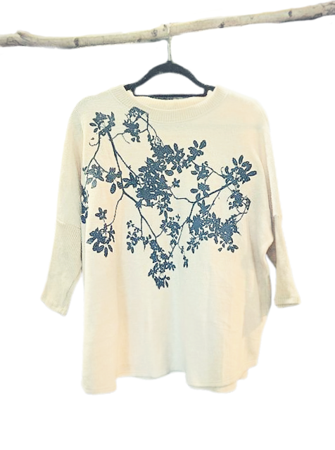 Cape of leaves fleece -oatmeal