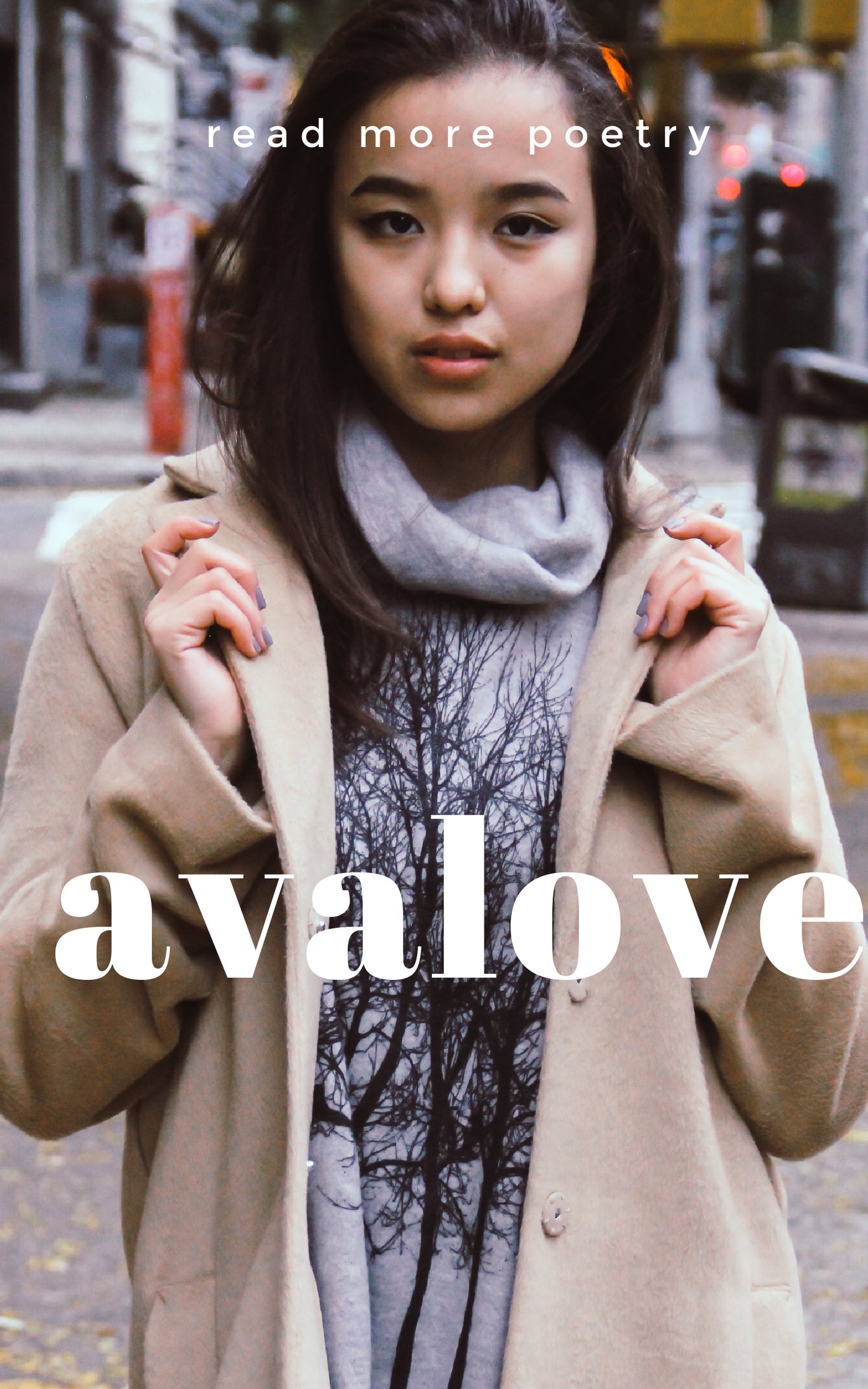 Fairytale Trees Poncho Light Gray