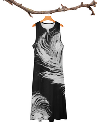 Quill Long Writer's Dress- Black +Silver