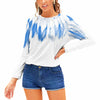 Feather Collar in Sky Blue Long Sleeve