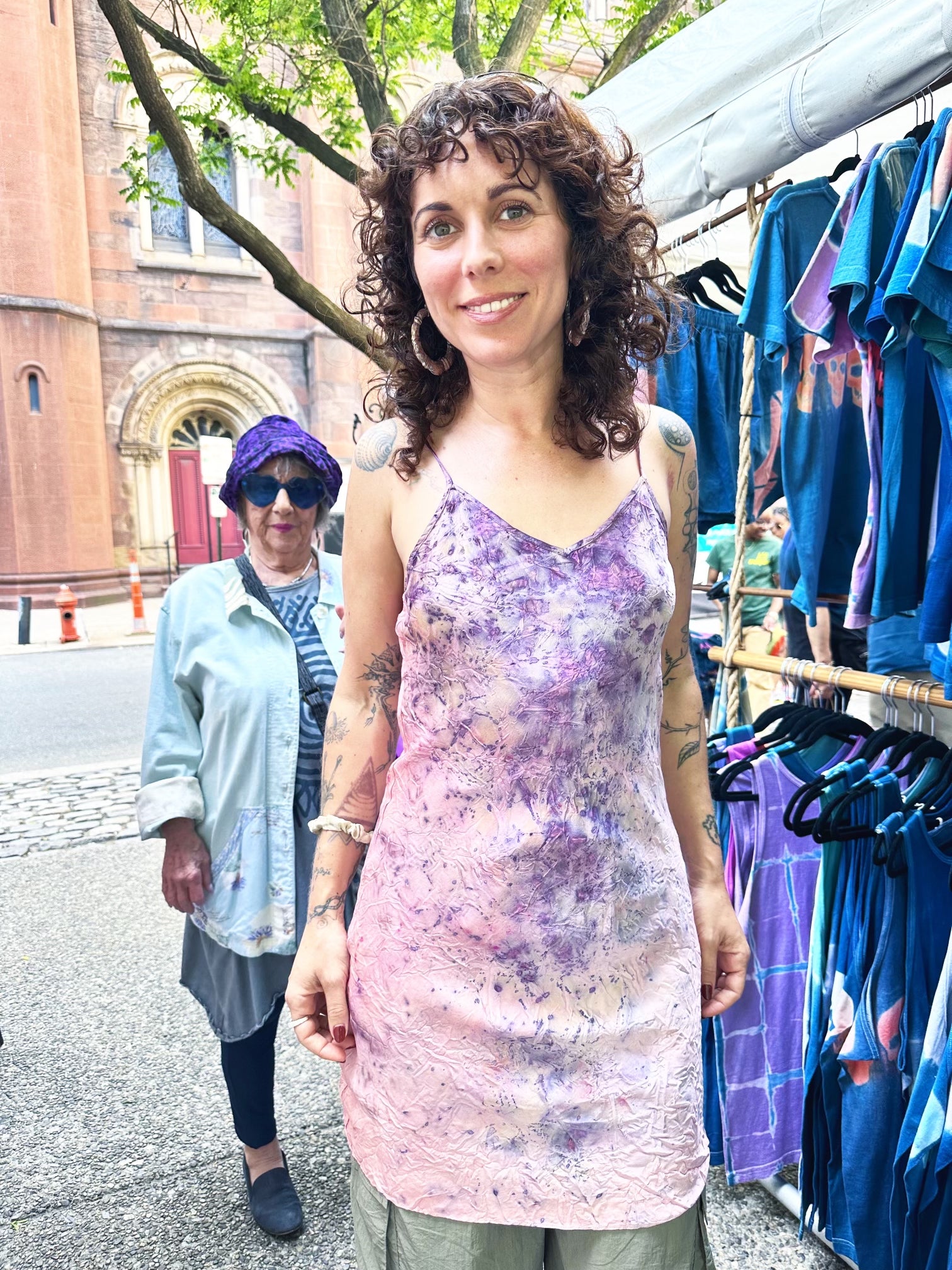 avalove botanics: Flower Dyed Cami Silk Dress