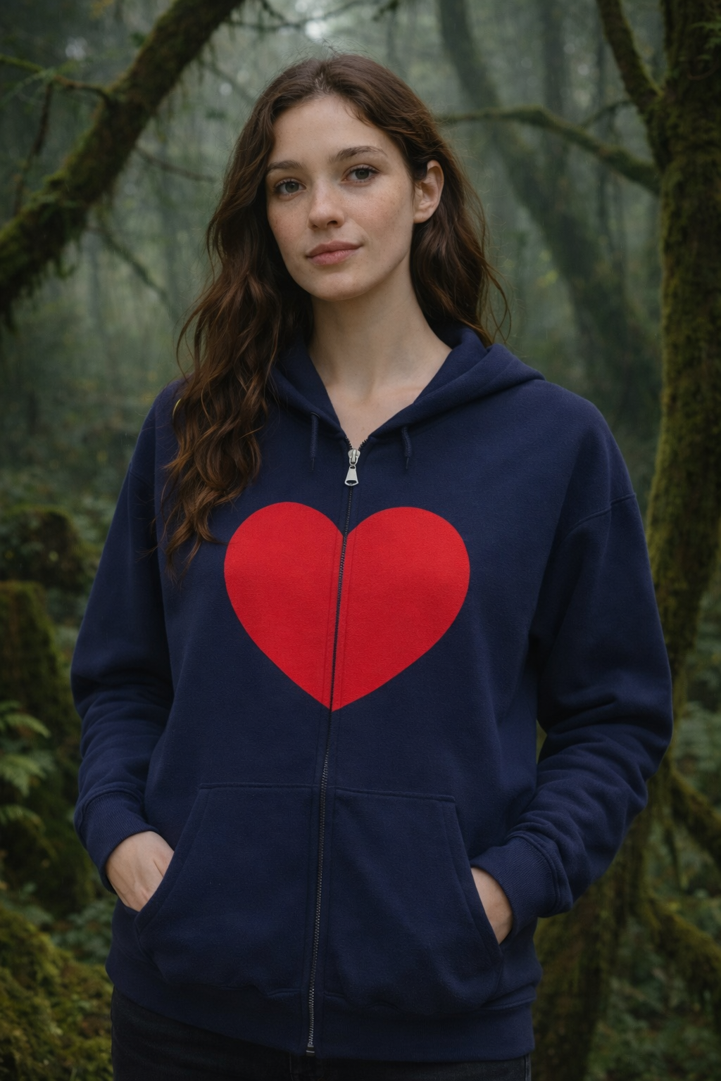 I WEAR MY HEART ON MY SLEEVE Unisex EcoSmart® Pullover Hoodie Sweatshirt