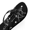 Swan Constellation Flip Flops- Black