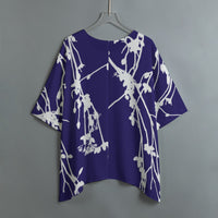Falling Flowers Caftan in Navy