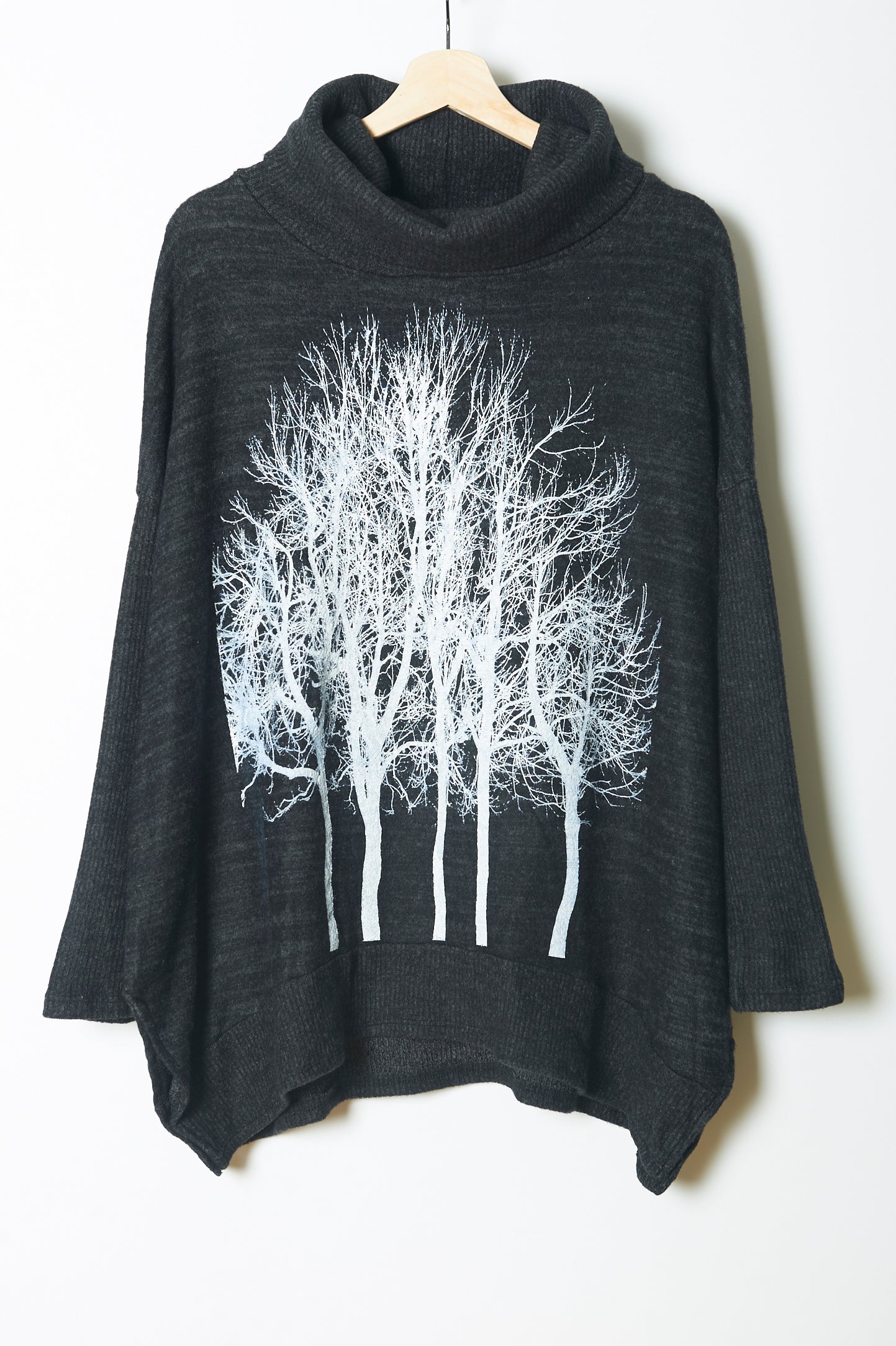 Fairytale 2024 Trees Poncho Charcoal